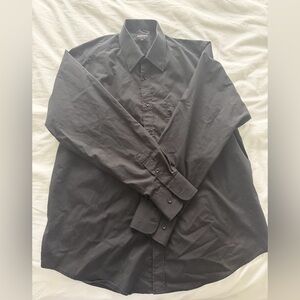 Elegant Black Casual Button Down Shirt